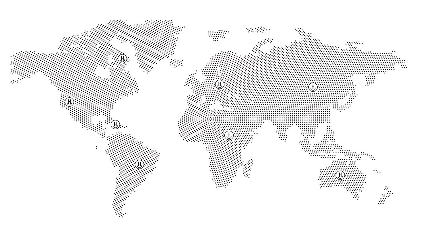 World Map with Connections